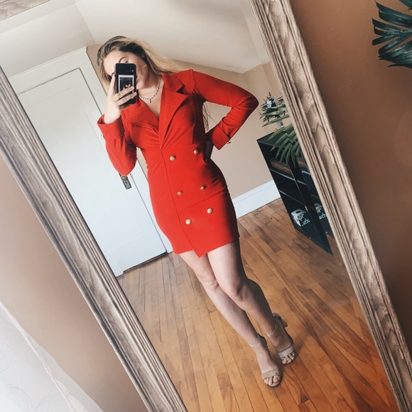 PrettyLittleThing Dresses & Skirts - PLT red blazer dress! 💃🏼
